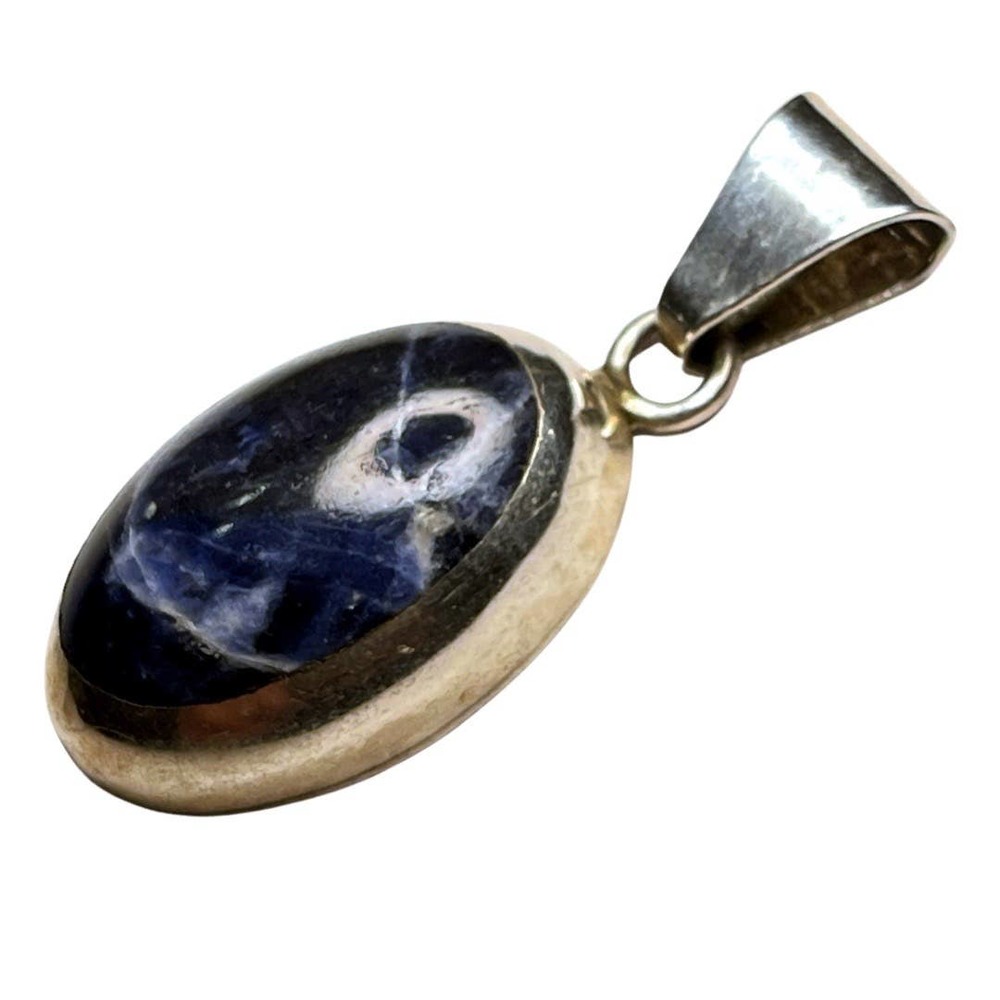 Sterling Silver and Sodalite Pendant - Picture 2 of 3